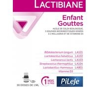 Parapharmacie en ligne > Bio & médecine naturelle > Produits de médecines naturelles > Micronutrition et probiotiques PiLeJe Lactibiane Enfant Gouttes x 30 - Micronutrition - Probiotiques - Pharmacie