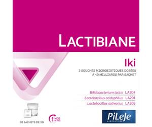 Parapharmacie en ligne > Bio & Médecine Naturelle > Produits de Médecines Naturelles > Micronutrition - Probiotiques PiLeJe Lactibiane Iki 3g x 30 - Micronutrition - Probiotiques - Pharmacie en ligne
