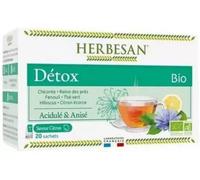 HERBESAN Infusion Bio Détox – Phytothérapie – 20 sachets
