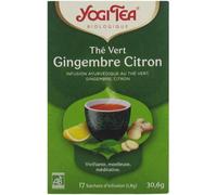 Parapharmacie en ligne > Bio & médecine naturelle > Produits de médecines naturelles Yogi Tea Thé Vert Gingembre Citron Bio Sachets x 17