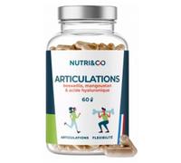Nutri&Co Complément Articulations Formule 2en1 – Acide hyaluronique & Boswellia – 60 gélules Vegan