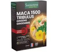 Parapharmacie en ligne > Compléments alimentaires > Compléments alimentaires contre l'impuissance Santarome Phyto Maca 1500 Tribulus Ginseng Gingembre Ampoules x 20