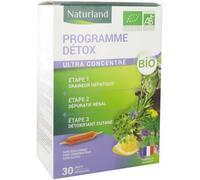 Parapharmacie en ligne > Compléments alimentaires > Compléments alimentaires minceur > Produits détox Naturland Programme Détox 3 en 1 Bio Ampoules 10 ml x 30