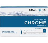 Parapharmacie en ligne > Compléments alimentaires > Compléments Alimentaires Minceur > Produits pour déstockage des Sucres Granions de Chrome 200ug/j - Destockage des sucres - Pharmacie en ligne LaSan