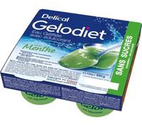 Parapharmacie en ligne > Compléments alimentaires > Compléments alimentaires minceur > Régimes et substituts Delical Gelodiet Eau Gélifiée Menthe Sans Sucres 4 x 120 g