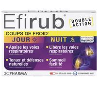 Parapharmacie en ligne > Compléments alimentaires > Compléments Alimentaires ORL 3C Pharma Efirub Jour/Nuit Gélules Jour x 15 + Comprimés Nuit x 5