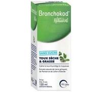 Parapharmacie en ligne > Compléments alimentaires > Compléments Alimentaires ORL Bronchokod Naturel Sans Sucre Toux Sèche & Grasse Sirop 120 ml