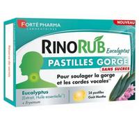Forté Pharma RinoRub Pastilles Gorge Eucalyptus Sans sucres 24 pastilles