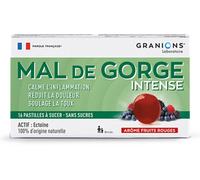 Granions Mal de Gorge Intense Dispositif Médical Fruits Rouges 16 Pastilles