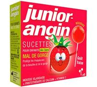 Parapharmacie en ligne > Compléments alimentaires > Compléments Alimentaires ORL Junior Angin Sucettes Enfants Goût Fraise x 8