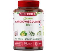 Parapharmacie en ligne > Compléments alimentaires > Compléments alimentaires pour contrôler le cholestérol et le diabète Superdiet Quatuor Cardiovasculaire Bio Gélules x 150
