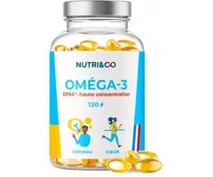 Parapharmacie en ligne > Compléments alimentaires > Compléments alimentaires pour contrôler le cholestérol et le diabète NutriCo Oméga 3 Capsules x 120