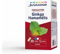 Parapharmacie > Compléments alimentaires > Circulation veineuse Juvamine Ginkgo Hamamélis Gélules Végétales x 30 - Circulation veineuse - Pharmacie en ligne LaSante.net