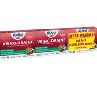 Alvityl Gélules Veino-Draine – Circulation, action drainante, jambes légères – Lot 3 x 30 gélules