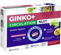 Parapharmacie en ligne > Compléments alimentaires > Compléments alimentaires pour la circulation veineuse Ginko+ Circulation Nuit Jambes Légères Triple Action Comprimés x 60