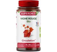 Super Diet Complément alimentaire Vigne Rouge Bio – Circulation veineuse – 90 gélules