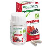 Naturactive Complément alimentaire Vigne Rouge Bio – Circulation veineuse – 60 gélules végétales