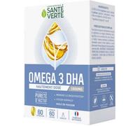 Parapharmacie en ligne > Compléments alimentaires > Compléments alimentaires pour la concentration et la mémoire Santé Verte Omega 3 1000 mg de DHA Capsules x 60