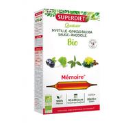 Super Diet Complément alimentaire Quatuor Bacopa Mémoire Bio – 20 ampoules de 15 ml
