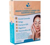 Parapharmacie en ligne > Compléments alimentaires > Compléments alimentaires pour la concentration et la mémoire H.D.N.C Grande Camomille Ginkgo Coenzyme Q10 Magnésium Vitamines B2 et B3 30 Comprimés