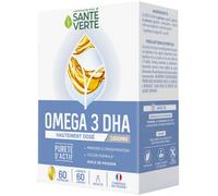 Parapharmacie en ligne > Compléments alimentaires > Compléments alimentaires pour la concentration et la mémoire Santé Verte Omega 3 1000 mg de DHA 60 Capsules - Concentration - Mémoire - Pharmacie en