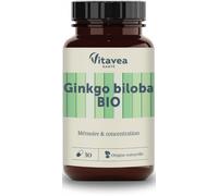 Parapharmacie en ligne > Compléments alimentaires > Compléments alimentaires pour la concentration et la mémoire Vitavea Les Essentiels Bio Ginkgo Biloba Gélules x 30