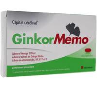 Parapharmacie en ligne > Compléments alimentaires > Compléments alimentaires pour la concentration et la mémoire Ginkor Memo Capital Cérébral Capsules x 60