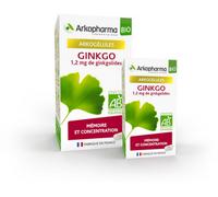 Parapharmacie en ligne > Compléments alimentaires > Compléments alimentaires pour la concentration et la mémoire Arkopharma ArkoGélules Bio Gingko Gélules x 150 + 45 Offertes