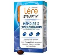 Parapharmacie en ligne > Compléments alimentaires > Compléments alimentaires pour la concentration et la mémoire Léro Synaptiv Concentration Intellectuelle Capsules x 30