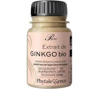 Parapharmacie en ligne > Compléments alimentaires > Compléments alimentaires pour la concentration et la mémoire Phytalessence Pure Ginkgo Bio Gélules x 60