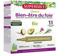 Superdiet Complément Quatuor Digestion Bio – Radis noir & Artichaut – 20 unidoses (15 ml)