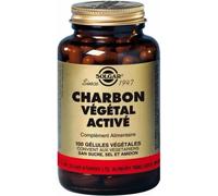 Solgar Complément alimentaire Charbon végétal activé – digestion et transit – 100 gélules végétales