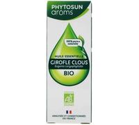 Phytosun arôms – Huile essentielle Girofle (clou) bio HEBBD 100% pure et naturelle – 10 ml
