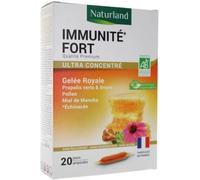 Parapharmacie en ligne > Compléments alimentaires > Compléments alimentaires pour la vitalité et les défenses immunitaires Naturland Immunité Fort Ultra Concentré Bio Ampoules 10 ml x 20