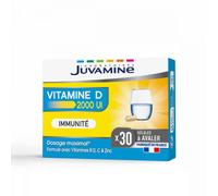 Parapharmacie en ligne > Compléments alimentaires > Compléments alimentaires pour la vitalité et les défenses immunitaires > Vitamine D Juvamine Vitamine D 2000 UI Gélules x 30