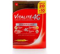 Forté Pharma - Complément alimentaire Vitalité 4G Dynamisant - Ginseng - 30 comprimés à croquer