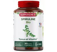 Parapharmacie en ligne > Compléments alimentaires > Compléments alimentaires pour la vitalité et les défenses immunitaires > Produits pour le tonus et la fatigue Superdiet Spiruline Bio x 120