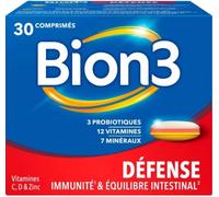 Parapharmacie en ligne > Compléments alimentaires > Compléments alimentaires pour la vitalité et les défenses immunitaires Bion3 Défense Adultes Comprimésx 30
