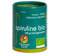 Parapharmacie en ligne > Compléments alimentaires > Compléments alimentaires pour la vitalité et les défenses immunitaires Flamant Vert Spiruline Bio Microgranules 120 Grammes - Vitalité - Défenses im
