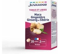 Juvamine Complément tonifiant sexuel Maca Gingembre Ginseng de Sibérie 40 comprimés