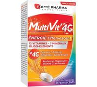 Forté Pharma MultiVit'4G Energie Magnesium Fer 30 comprimés effervescents