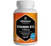Vitamaze Complément alimentaire Vitamine B12 1000 µg – Végan – 180 comprimés