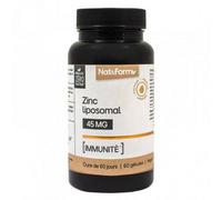Parapharmacie en ligne > Compléments alimentaires > Compléments alimentaires pour la vitalité et les défenses immunitaires Nat&Form Zinc Liposomal x 60 - Vitalité - Défenses immunitaires - Pharmacie e