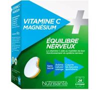 Nutrisanté Complément alimentaire Vitamine C + Magnésium – 24 comprimés à croquer