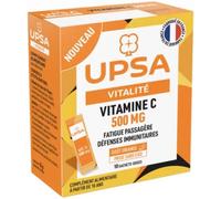 Parapharmacie en ligne > Compléments alimentaires > Compléments alimentaires pour la vitalité et les défenses immunitaires > Vitamines C et acérola UPSA Vitalité Vitamine C 500 mg x 10