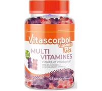 Parapharmacie en ligne > Compléments alimentaires > Compléments alimentaires pour la vitalité et les défenses immunitaires > Compléments alimentaires multivitaminés Vitascorbol Multivitamines Kids Gom
