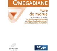 PiLeJe Complément alimentaire Omegabiane Foie de morue – 80 gélules