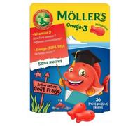 Parapharmacie en ligne > Compléments alimentaires > Compléments alimentaires pour la vitalité et les défenses immunitaires > Vitamines pour enfants Moller-s Omega-3 P-tits Poissons Gommes x 36
