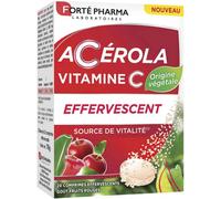 Forté Pharma Comprimés effervescents Acérola – Vitamine C – 20 comprimés