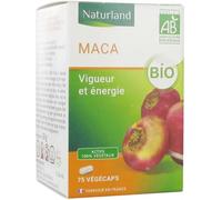 Parapharmacie en ligne > Compléments alimentaires > Compléments alimentaires pour la vitalité et les défenses immunitaires Naturland Maca Bio Végécaps x 75
